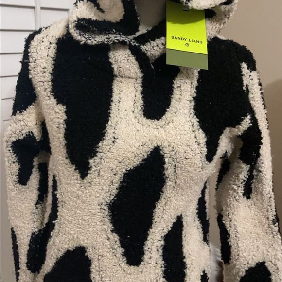 Sandy Liang x Target Leopard Print Sherpa Hooded Sweatshirt - Picture 6 of 6